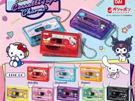 BANDAI Sanrio Characters Cassette Tape Charm Set of 8 Capsule Toy JAPAN OFFICIAL Discount