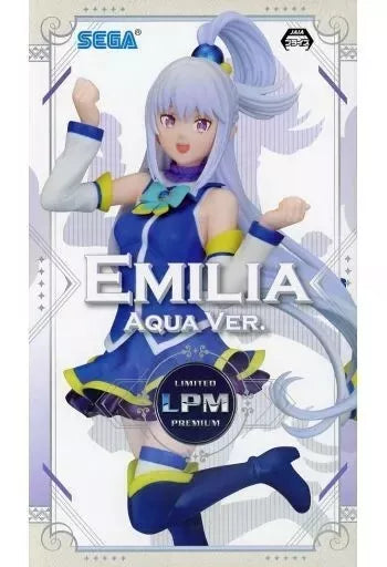 SEGA Re Zero Emilia Aqua ver Limited Premium Figure LPM JAPAN OFFICIAL Supply