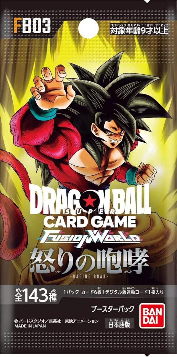 Dragon Ball Super Card Game Fusion World FB03 Raging Roar Booster Box TCG JAPAN Online Hot Sale