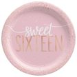 Rose Gold & Pink Sweet 16 Dessert Plates, 8ct Cheap