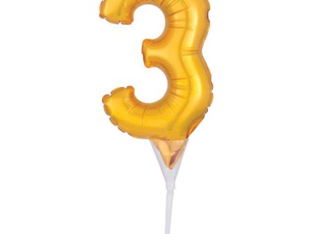 Inflatable Gold Numeral 3 Anagram® Cake Pic Cheap