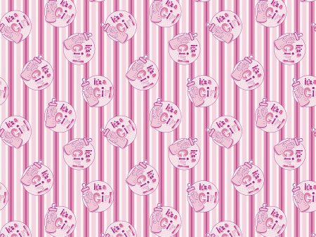 It s a Girl Bottle Gift Wrap, 30  x 5ft Online now