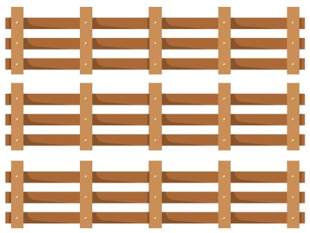 Wooden Fences Edible Cake Topper Image Strips ABPID57504 Sale