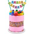 Happy Birthday Banner Layon Dessert Decoration Topper Cheap