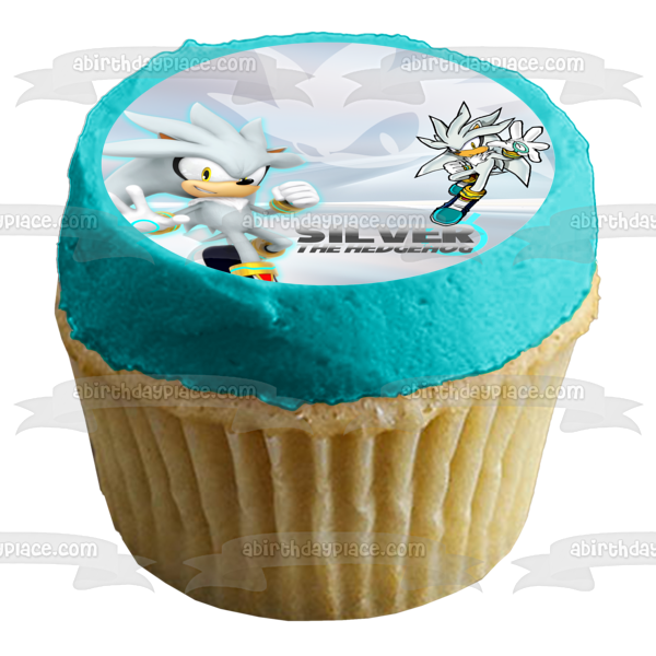 Silver the Hedgehog Customizable Edible Cake Topper Image ABPID57508 For Sale