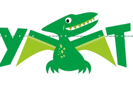 Blue & Green Dinosaur Banner, 5ft Online now