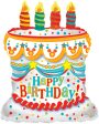 Happy Birthday Cake Shaped 28  Balloon, 1ct on Sale