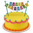 Happy Birthday Banner Layon Dessert Decoration Topper Cheap