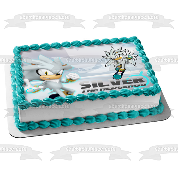 Silver the Hedgehog Customizable Edible Cake Topper Image ABPID57508 For Sale