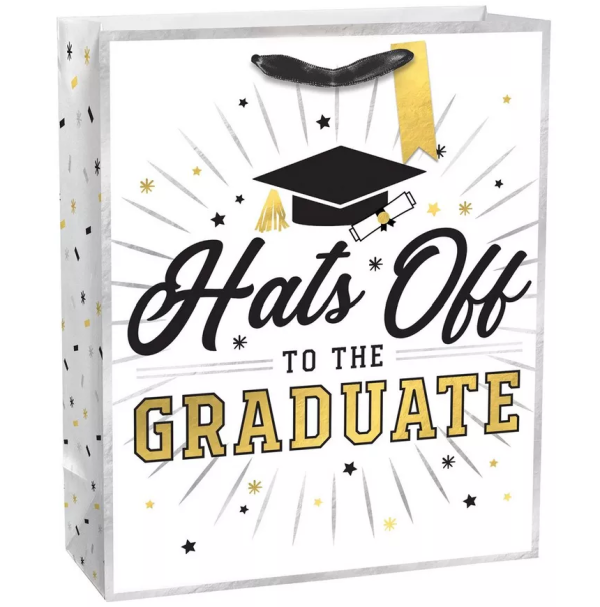 Hats Off To The Grad Large Glossy Gift Bag, 1ct Online now