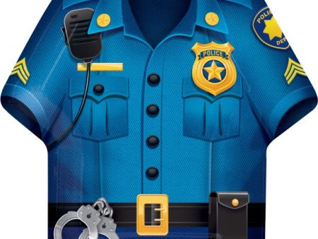 Police Uniform Shaped 7  Plate, 8ct Hot on Sale