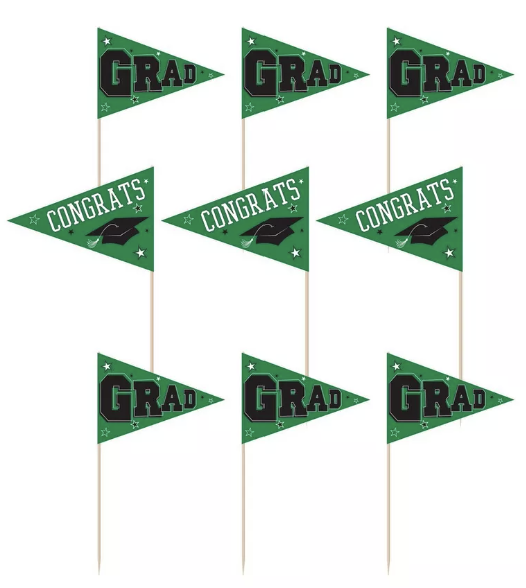 Grad Party Picks - Green, 36ct Supply