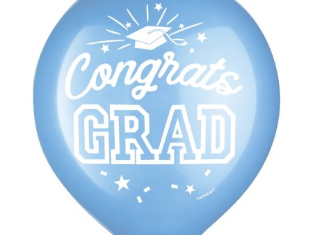 Grad 12  Latex Balloons - Powder Blue, 15ct For Sale