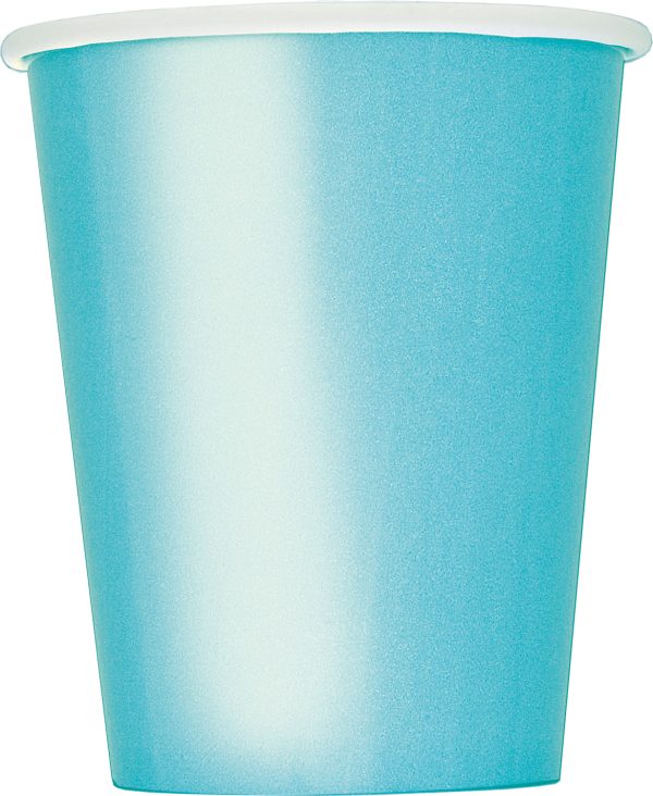 Terrific Teal 9oz Paper Cups, 8ct Fashion