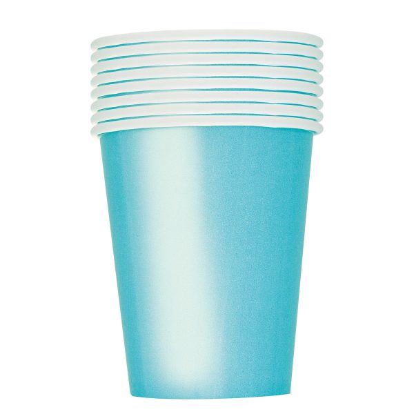 Terrific Teal 9oz Paper Cups, 8ct Fashion