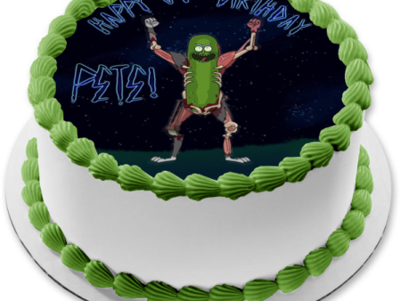 Rick and Morty Pickle Rick Sanchez In a Rat Suit Edible Cake Topper Image ABPID57497 Sale