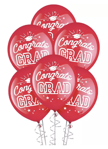 Grad 12  Latex Balloons - Red, 15ct on Sale