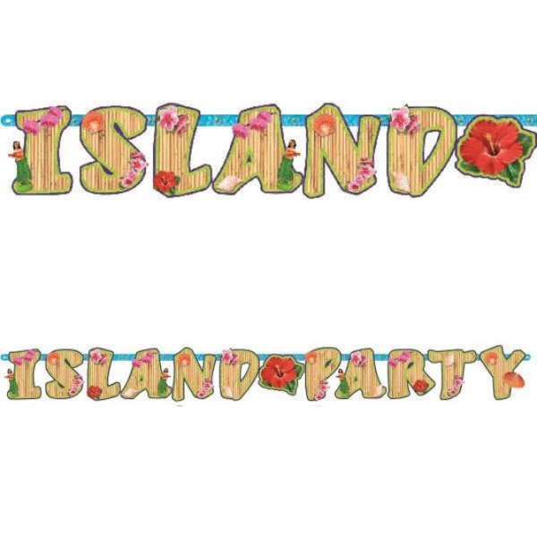 Club Luau Illustrated Letter Banner, 1ct For Sale