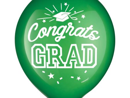 Grad 12  Latex Balloons - Green, 15ct Cheap