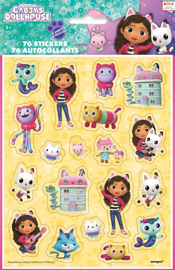 Gabby s Dollhouse Sticker Sheets, 4ct Online Hot Sale