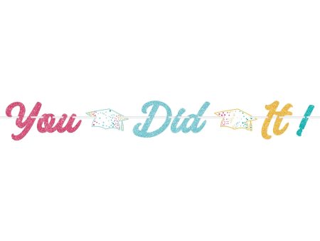 You Did It!  Script Letter Banner, 1ct For Sale