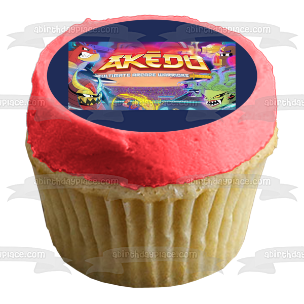 Akedo Arcade Warriors Various Characters Edible Cake Topper Image ABPID57494 Online now