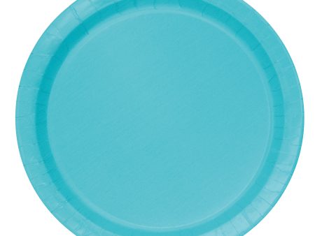 Terrific Teal Round 9  Dinner Plates, 16ct For Sale