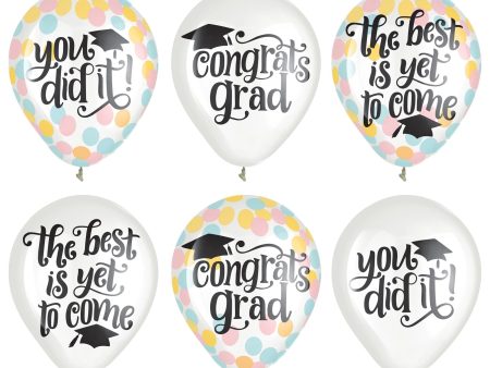 Follow Your Dreams 12  Latex Confetti Balloons, 6ct Online Hot Sale