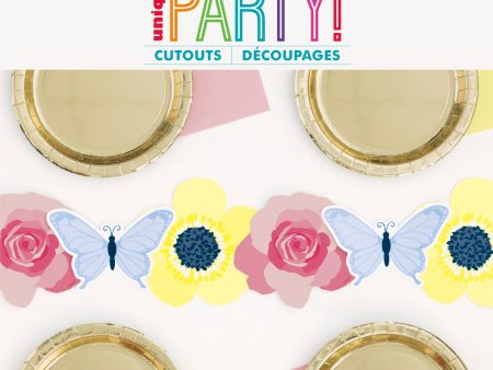 Pastel Floral Paper Cutout Decorations, 6pc Cheap