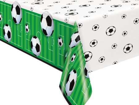 Soccer Rectangular Plastic Table Cover, 54  x 84 , 1ct Online Sale