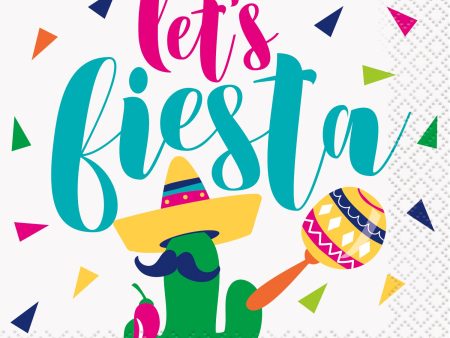 Let s Fiesta Beverage Napkins, 16ct For Discount