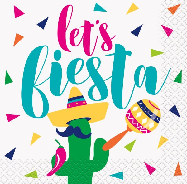 Let s Fiesta Beverage Napkins, 16ct For Discount